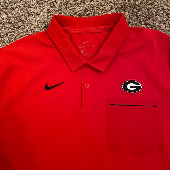 Nike Georgia Bulldogs Team Issued Polo Red Large - Picture 2 of 5